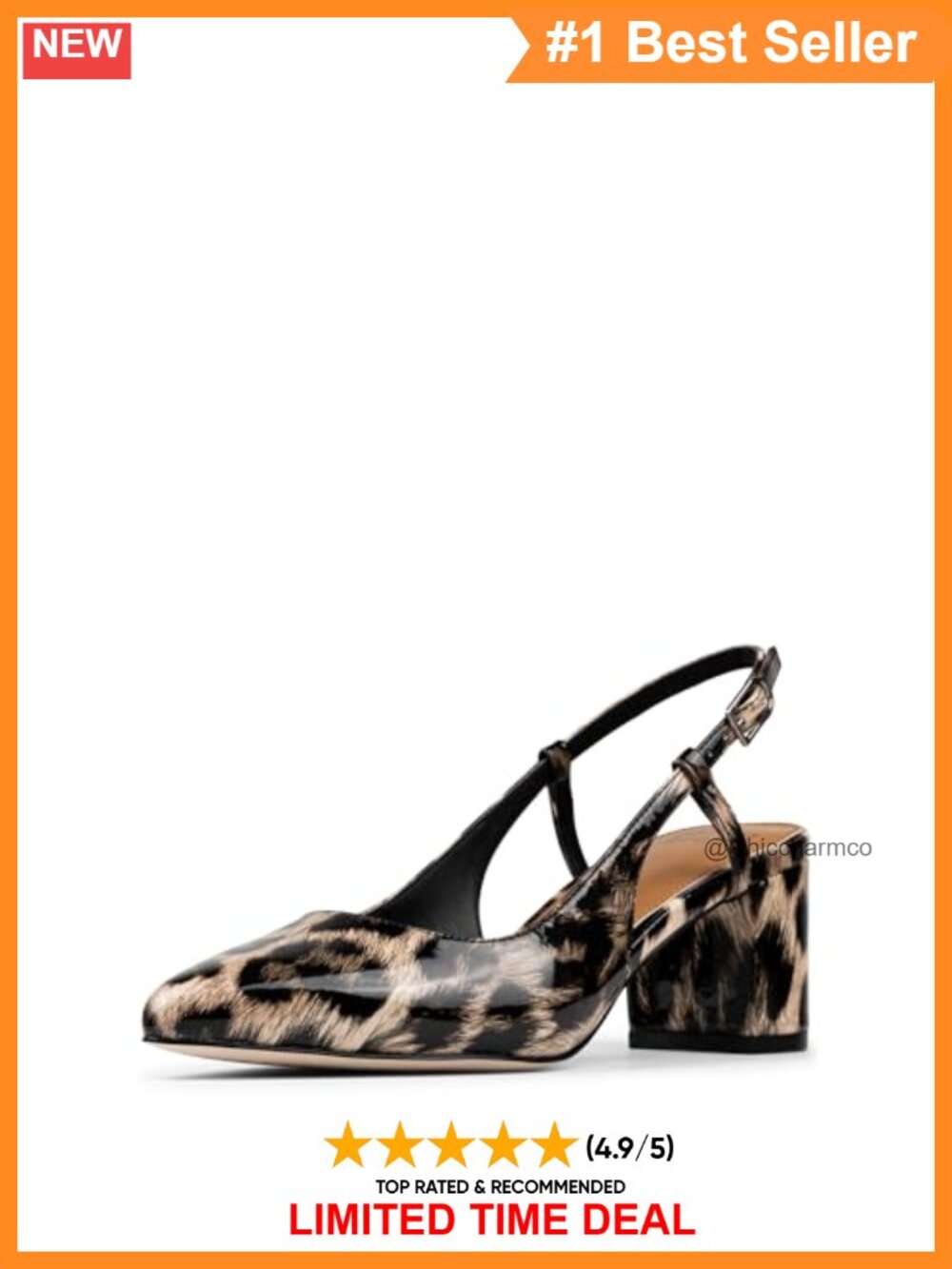 Faux Leather Slingback Kitten Heel Pumps Pointed Toe Business Casual